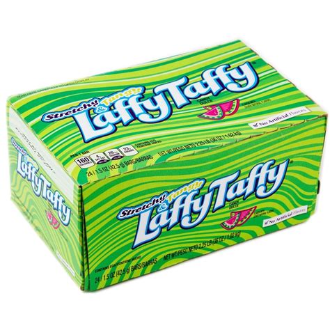 Taffy — (n.) candy made from sugar or molasses, 1817, related to toffee (cf. Laffy Taffy Tangy Watermelon - 24CT Box • Laffy Taffy ...