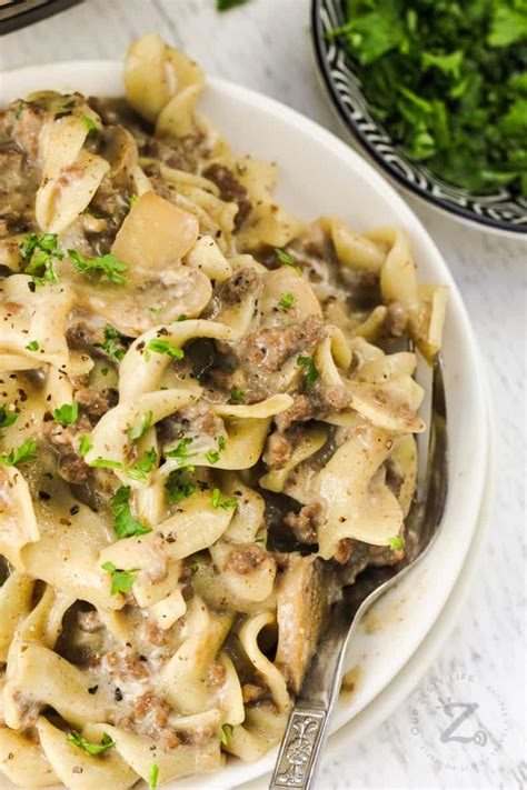 Instant Pot Ground Beef Stroganoff Minute Meal Our Zesty Life