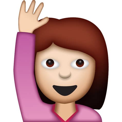 Download Woman Saying Hello Emoji Emoji Island