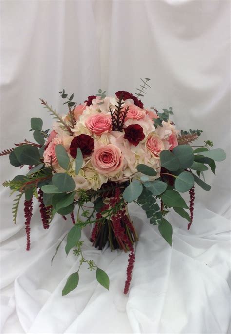 Check spelling or type a new query. Blush, coral and sangria bridal bouquet with hydrangea ...
