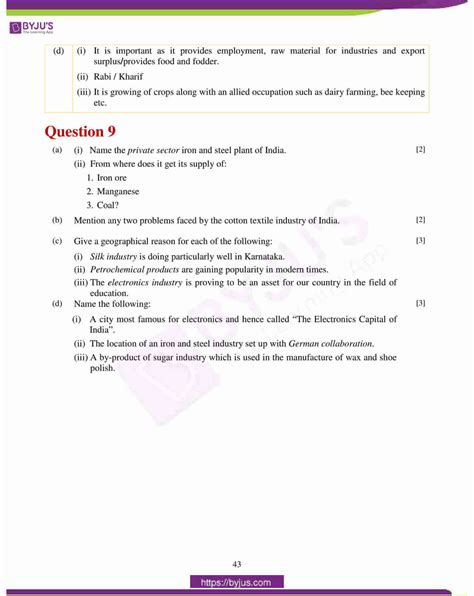 Icse Class 10 Geography Question Paper Solution 2018