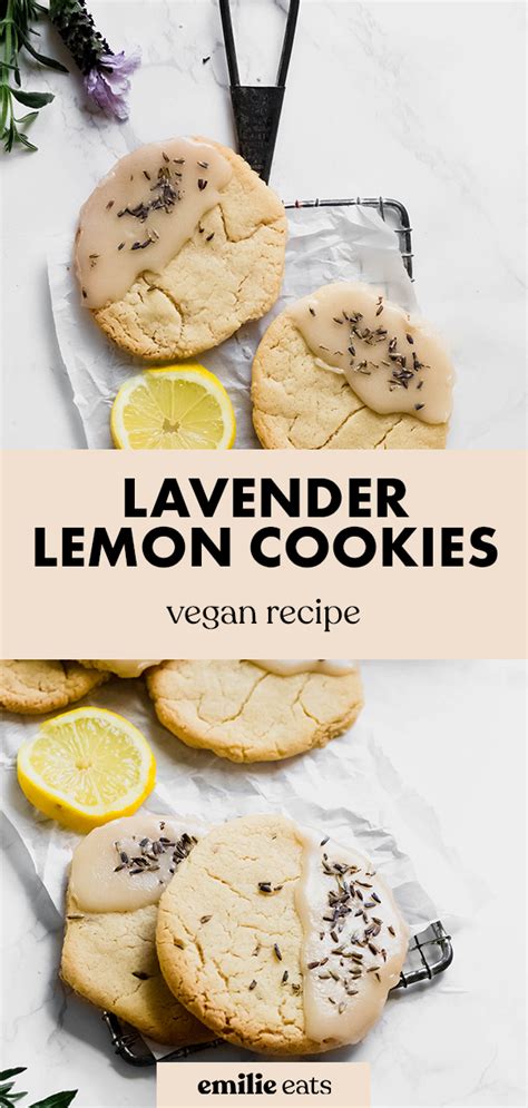 Easy Vegan Lavender Lemon Cookies Emilie Eats