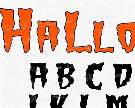 Halloween Font Svg Horror Font Halloween Monogram Font Svg Etsy