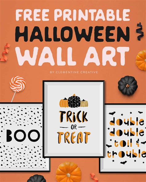 All our free printable signs are fully customisable, hundreds of free pictogram images available. Free Printable Halloween Wall Art -Modern prints for your ...