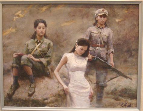 Communism Original Oil Painting By Da Zhong Zhang Chinese Propaganda Posters Visual And