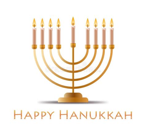 Menorah Icon Happy Hanukkah Judaism Religious Holidays Hebrew Celebration Concept Candelabrum