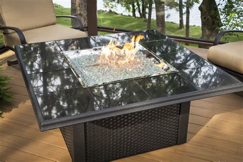 Square Napa Valley Fire Pit Table Black Or Brown Fire Pits Fire Pits And Fireplaces