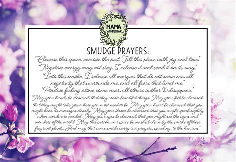 Smudge Prayers Home Cleansing House Blessing Crystal Cleansing Sage