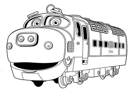 600x428 smiling scoop from chuggington coloring page. Chuggington coloring pages, Brewster for kids printable ...