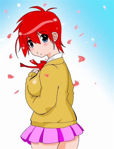 Anime Girl In Sakura Petals By Lsayaku On Deviantart