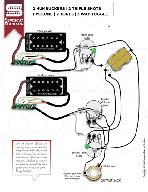 How to wire 1 humbucker 1 volume 1 tone awesome. 1 Volume 2 Tone 2 Humbucker Wiring Diagram - Database | Wiring Collection