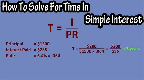 How To Solve For Time In Simple Interest Solving For Time In Simple