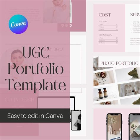 Ugc Portfolio Template Ugc Content Creator User Generated Content