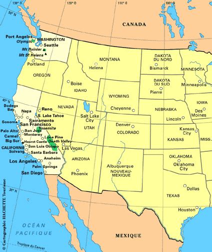 Carte De L Ouest Des Etats Unis Avec Villes Imvt