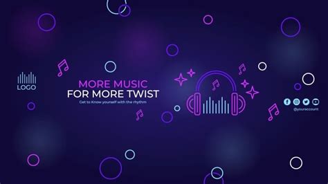 Free Neon Dj More Music Youtube Banner Template To Edit