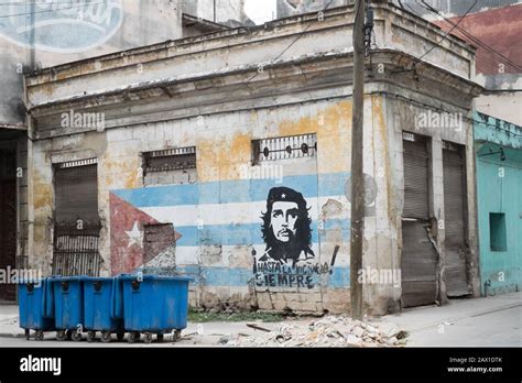 Che Guevara Graffiti Old Havana Cuba Stock Photo Alamy