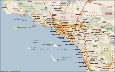 Southern California Map Points Of Interest And
