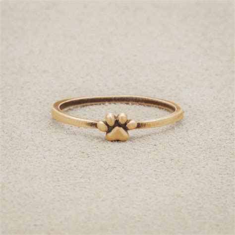 Furry Footprint Dainty Ring 10k Gold By Lisa Leonard Designs