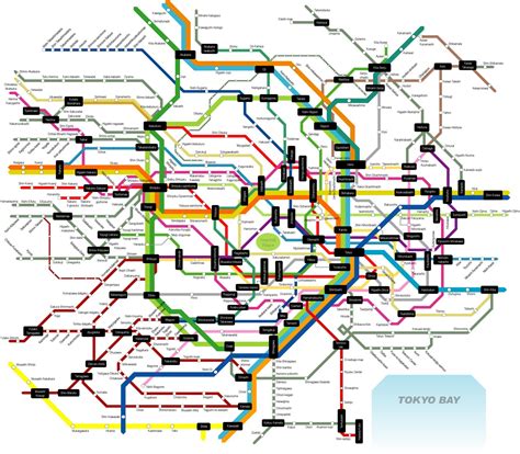 Tokyo Subway Map Tokyo Japan • Mappery