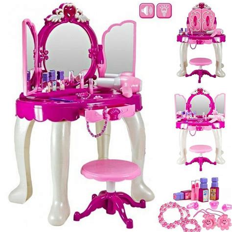 Collection by makini mens styles. NEW GIRLS PINK DRESSING TABLE VANITY MIRROR PLAY SET TOY ...