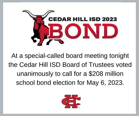 Cedar Hill Isd Board Of Trustees Call Bond Election For May 2023 Focus Daily News