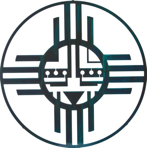 Native American Sun Symbols Native American Sun Circle Teal Patina