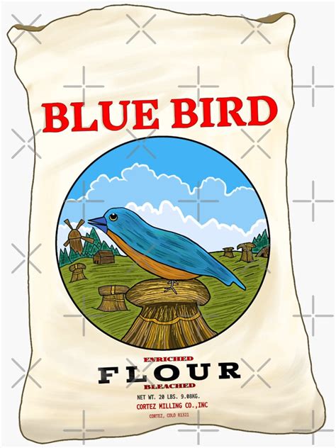 Blue Bird Flour Sticker For Sale By Chizhii Indigi Redbubble