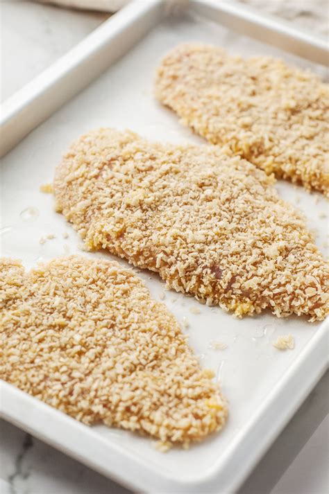 In a separate shallow dish, combine flour, salt and pepper. Oven-Baked Breaded Chicken Breasts (Meat, Passover ...