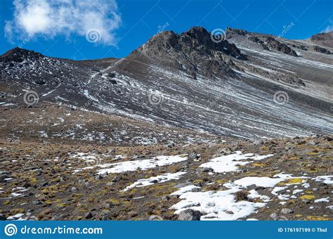 Snowy Mountain With Ice Melting Stock Image Image Of Freezing Rocky