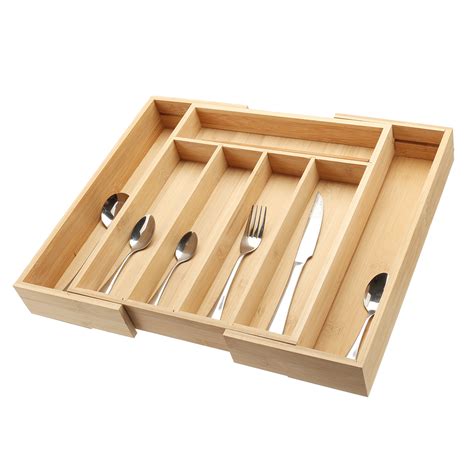 Bamboo kitchen utensils are very essential for many reasons.bamboo kitchen utensils are a beautiful option to keep in your kitchen. Bamboo Kitchen Drawer Organizer - Expandable Silverware ...
