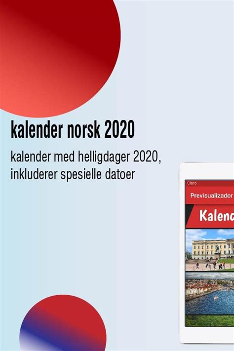 Norsk Kalender 2020 Med Helligdager Gratis Norsk 2020