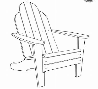 Adirondack Chair Plans Beach Coloring Clipart Muskoka