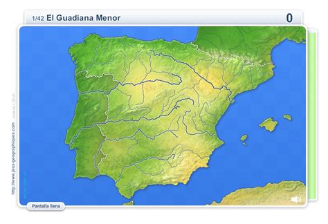 Mapa Interactivo De España Ríos De España Juegos Geográficos Mapas
