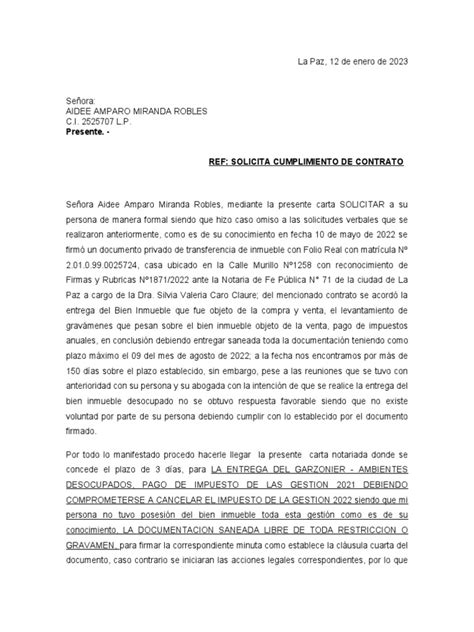 Carta Notariada Gutierrez Pdf