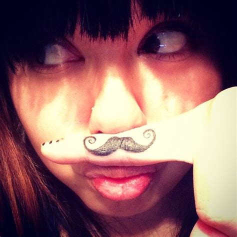 Or an outline tattoo that looks perfectly on a finger, behind the elbow, on the wrist, neck, behind the ear. Finger Mustache Tattoos Are Taking Over The World ...