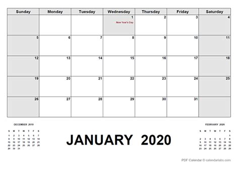 2020 Calendar With Canada Holidays Pdf Free Printable Templates