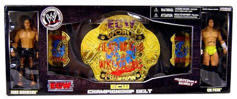 Wwe Wrestling Exclusive Ecw Championship Belt With John Morrison And Cm