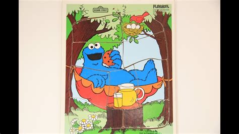 Cookie Monster Playskool 1988 Educational Toy Review Puzzle Youtube