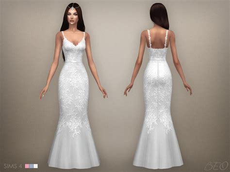 Beo Creations Sims Wedding Dress Sims Dresses Sims Mods Clothes