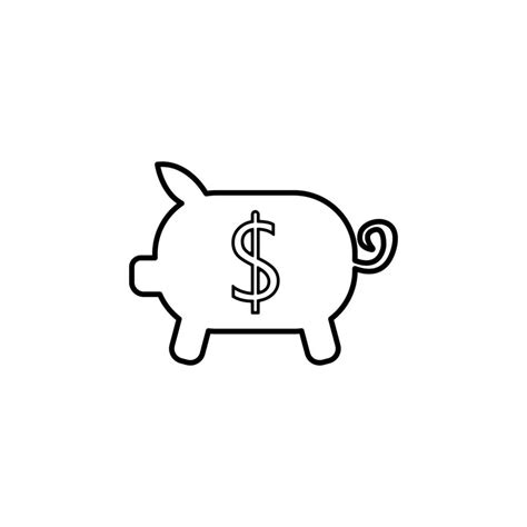 Piggy Bank Line Vector Icon Illustration 23200938 Vector Art At Vecteezy