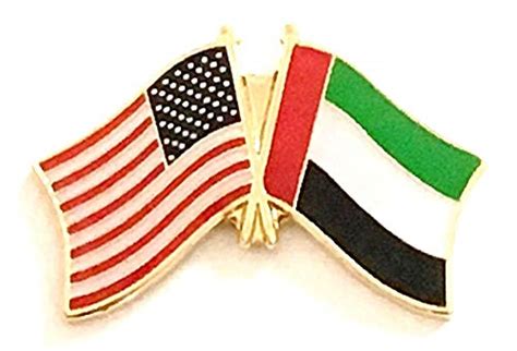 Buy Pack Of United Arab Emirates US Crossed Double Flag Lapel Pins UAE American