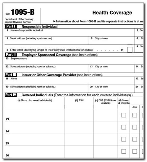 Free printable 1095 a form