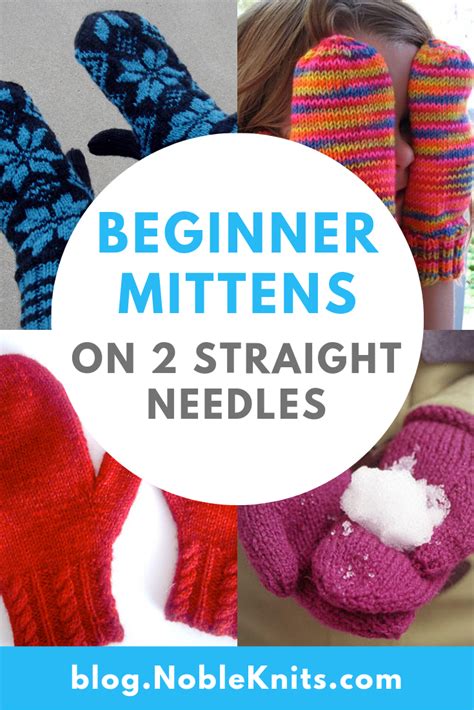 Size lnstructions are written for one size. Beginner Mittens on 2 Straight Needles (With images ...