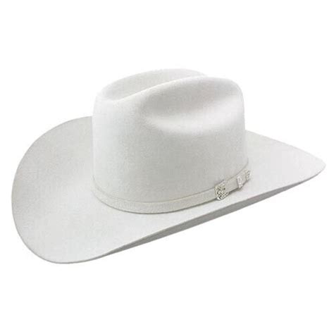Stetson Cowboy Hat 6x Beaver Fur White Monarca With Free Hat Brush Ebay