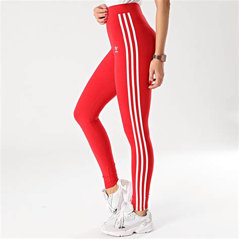 Trouve tes adidas dans la categorie: adidas - Legging Femme A Bandes 3 Stripes GN8076 Rouge ...
