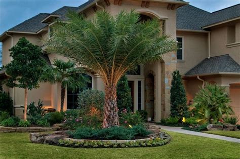 Beautiful Designs Front Yard Landscaping Ideas With Palm Trees House
