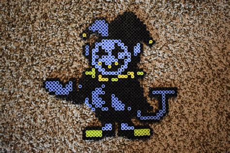 3d Pixel Art Deltarune Video Game Jevil Perler In Three Etsy