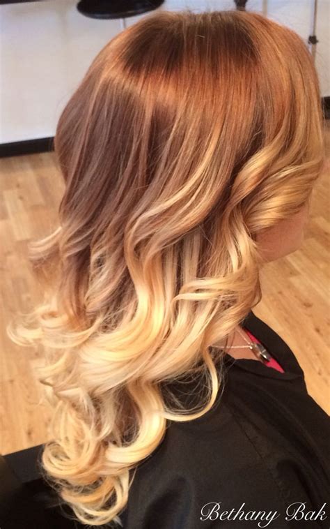 This ombré look on leona lewis goes from dark brown to golden blonde. Ombré on blonde hair. | Ombre hair blonde, Hair styles ...