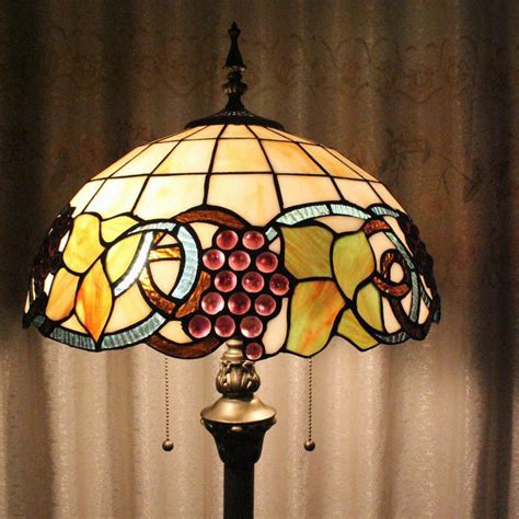 List was $168.00 $ 168. 16 Inch Stained Glass Tiffany Floor Lamp Grapes Tiffany ...
