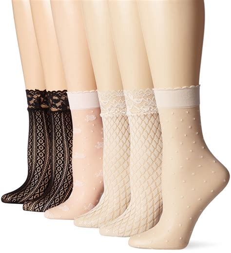 Peds Womens Trouser Socks 6 Pairs Blackivory Shoe Size 5 10 At Amazon Casual Outfits